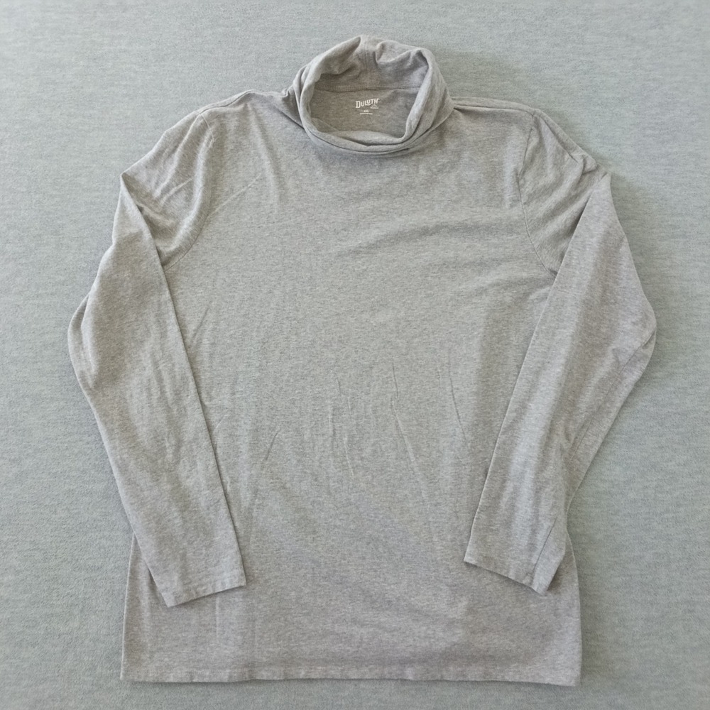 Duluth Trading Co Womens XXL Heather Gray Long Sleeve Mock Neck Stretch Shirt - Picture 3 of 7